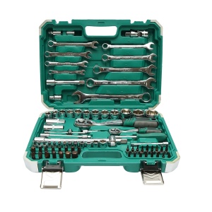 Trusa chei tubulare 4-32mm si chei fixe combinate 8-22mm, biti, hex, torx, antrenor cu clichet 82 piese , Cod: BK80655, Brand: BRECKNER GERMANY - Img 1