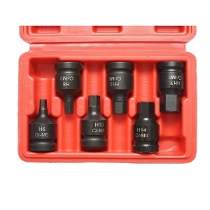 Trusa chei tubulare de impact hexagonal H6-H17, patrat 1/2 inch Cr-Mo 6 piese , Cod: DISTT06 - Img 3