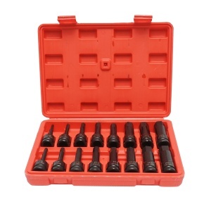 Trusa chei tubulare de impact hexagonale lungi H5-H21, patrat 1/2 inch Cr-Mo 16 piese , Cod: DISTT03