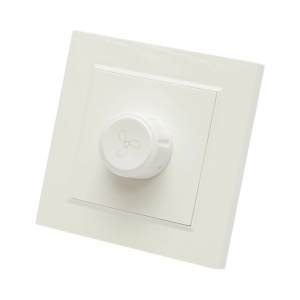 Variator de tensiune ventilator alb incastrat 500W, 220V, ABS 80x80mm, DISRP32