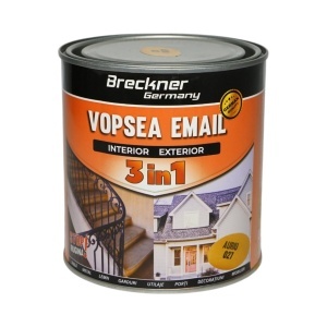 Vopsea email anticoroziva 3 in 1 auriu 027 pe baza de solvent 1L, direct pe rugina, interior si exterior Breckner Germany, BK89028
