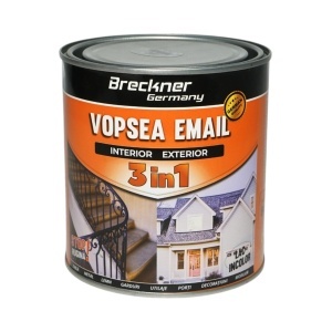 Vopsea email anticoroziva 3 in 1 lac incolor pe baza de solvent, direct pe rugina, interior si exterior 1L Breckner Germany, BK89022
