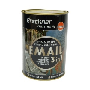 Vopsea email anticoroziva 3 in 1 pentru metal, direct pe rugina, pe baza de apa, galben sport 2000g Breckner Germany, BK00219 - Img 2
