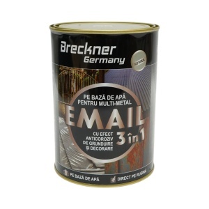 Vopsea email anticoroziva 3 in 1 pentru metal, direct pe rugina, pe baza de apa, alb boreal 2000g Breckner Germany, BK00225 - Img 2