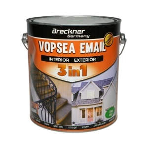 Vopsea email anticoroziva 3 in 1 verde 6018 pe baza de solvent 3.5L, direct pe rugina, interior si exterior Breckner Germany, BK89045
