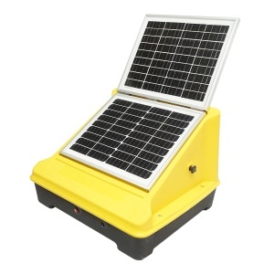 Aparat generator de impulsuri 10 Joule cu panou solar 25W si baterie 12V/25Ah pentru gard electric Breckner Germany, BRECKNER GERMANY, DISPK77