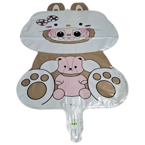 Balon Folie Labubu Iepuraș cu Ursuleț – 60×40 cm - Img 3