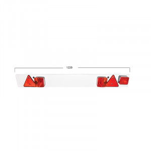 Bara remorca 1220mm, 2x lampa, 1x lampa ceata, 2x triunghi reflectorizant, cablu 6m si priza 7 pini 12V Cod: DISCK64, Autospeed - Img 4