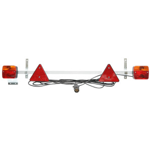 Bara remorca ajustabila 1-1,6m cu lampi, cablu 2,5/6m si fisa cu 7 pini, Cod: BK69127, Breckner Germany - Img 1