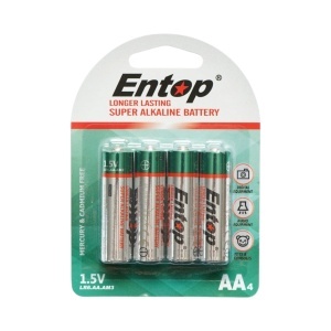 Baterie alcalina AA 1.5V LR6 AM3 4 buc/set Entop, DISVN36