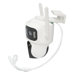 Camera de supraveghere 3 lentile, 3 obiective 8 MP, 2 CPU dual control, P2P WIFI 2.4G, PTZ cu senzor de miscare, alarma, night vision, AI detectie umana si aplicatie iCSee, BRECKNER GERMANY, BK79698 - Img 3