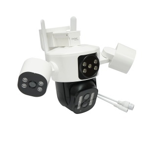 Camera de supraveghere 4 lentile, 3 obiective 16 MP, WIFI 2.4GHz, rotire 360 grade PTZ cu senzor de miscare, zoom 10X, alarma, IR night vision, detectie umana si aplicatie IPC360 Home, BRECKNER GERMANY, BK79712 - Img 3