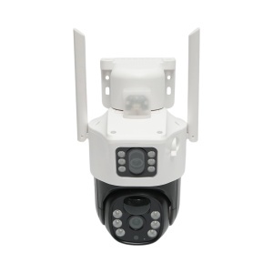 Camera supraveghere lentila duala 2x2MP, WIFI rotativa cu panou solar 7W, PTZ, 1080P, senzor miscare, night vision, aplicatie V380 Pro, DISMN51 - Img 3