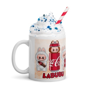Cană Labubu „Coca-Cola” 330 ml – ceramică cu design adorabil - Img 12