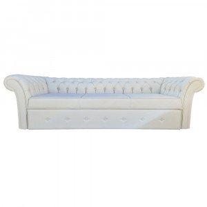 Canapea Extensibila Chesterfield, 250x100x75cm, 3 locuri, Cayenne 1112 Cream, Glasspandoor - Img 3