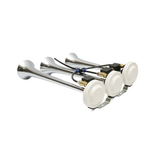 Claxon 3 trompete cu electrovalve 12/24V pentru compresor aer, Cod: BK77090, Brand: BRECKNER GERMANY - Img 2