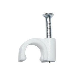 Clema cui 6mm din plastic pentru fixare cablu, 100 buc, DISED92