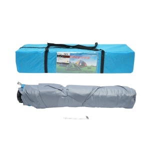 Cort camping 2 persoane albastru pliabil automat pop-up 2 intrari, impermeabil cu protectie UV si plasa anti-insecte 200x200x145cm, BRECKNER GERMANY, BK76203A - Img 13