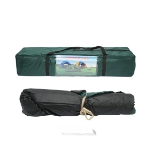 Cort camping 2 persoane verde pliabil automat pop-up 2 intrari, impermeabil cu protectie UV si plasa anti-insecte 200x200x145cm, BRECKNER GERMANY, BK76203 - Img 14