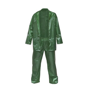 Costum impermeabil XXL cu gluga si pantaloni din poliester si PVC, verde, Cod: BK77420, Breckner Germany - Img 3