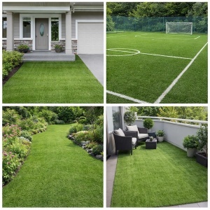 Covor gazon iarba artificiala verde 2mx30m, fir 7mm, 1 strat PP si PU, DISTU10 - Img 2
