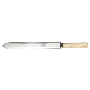 Cutit aplicol din inox lama dreapta si maner din lemn 400mm, Cod: DISKR17