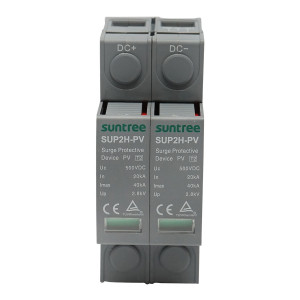 Descarcator la supratensiune cu semnalizare pentru sisteme fotovoltaice DC 2P tip C 500VDC, Cod: BK77749, Brand: SUNTREE - Img 2