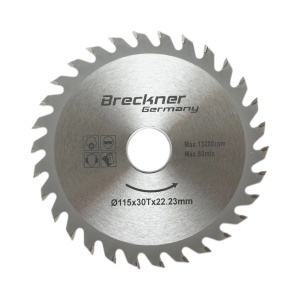 Disc circular vidia pentru lemn 115x1.2x22.23mm, 30 dinti, turatie maxima 13200rpm Breckner Germany, BRECKNER GERMANY, BK87061