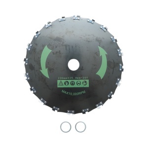 Disc motocoasa cu lant de drujba 230x25.4mm, 20 dinti pentru arbusti, crengi, vegetatie densa Breckner Germany, BRECKNER GERMANY, BK99700 - Img 2