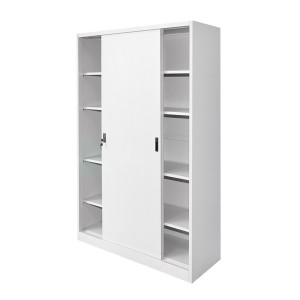 Dulap metalic fiset 1900x1200x450mm cu 2 usi culisante securizate, 4 polite, max 50kg/polita, gri, Cod: BK92939, Echivalență: DISEG34, Breckner Germany - Img 4