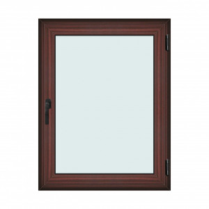 Fereastra 100x130cm, 1 canat, mahon, dreapta si rabatare, Klass, 7cm, 6 camere, 2 garnituri