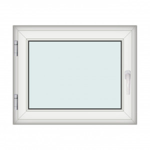 Fereastra 100x80cm, 1 canat, alb, stanga si rabatare, Klass, 7cm, 6 camere, 2 garnituri - Img 1