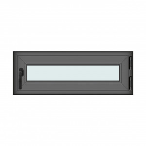 Fereastra 110x40cm, 1 canat, antracit, dreapta si rabatare, Klass, 7cm, 6 camere, 2 garnituri - Img 1