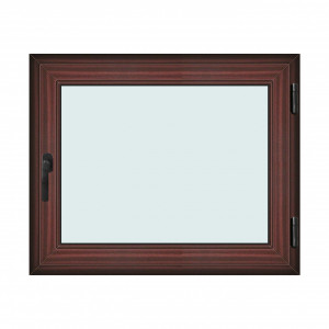Fereastra 110x90cm, 1 canat, mahon, dreapta si rabatare, Klass, 7cm, 6 camere, 2 garnituri