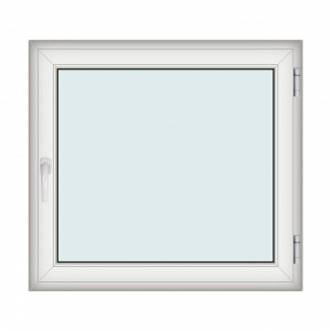 Fereastra 120x110cm, 1 canat, alb, dreapta si rabatare, Klass, 7cm, 6 camere, 2 garnituri - Img 1
