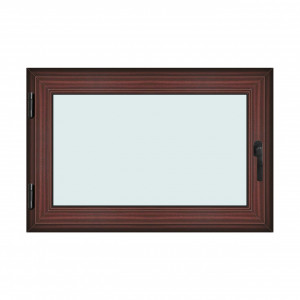 Fereastra 120x80cm, 1 canat, mahon, stanga si rabatare, Klass, 7cm, 6 camere, 2 garnituri