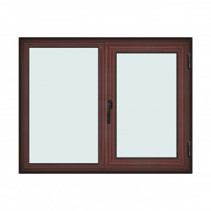 Fereastra 140x110cm, 2 canate, mahon, dreapta si rabatare, Klass, 7cm, 6 camere, 2 garnituri