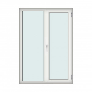 Fereastra 140x200cm, 2 canate, alb, dreapta si rabatare, Klass, 7cm, 6 camere, 2 garnituri - Img 1