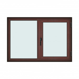 Fereastra 160x110cm, 2 canate, mahon, dreapta si rabatare, Klass, 7cm, 6 camere, 2 garnituri