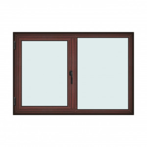 Fereastra 175x120cm, 2 canate, mahon, stanga si rabatare, Klass, 7cm, 6 camere, 2 garnituri