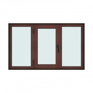 Fereastra 180x110cm, 3 canate, mahon, stanga si rabatare, Klass, 7cm, 6 camere, 2 garnituri