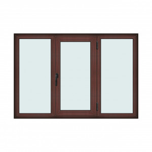 Fereastra 190x130cm, 3 canate, mahon, dreapta si rabatare, Klass, 7cm, 6 camere, 2 garnituri - Img 1