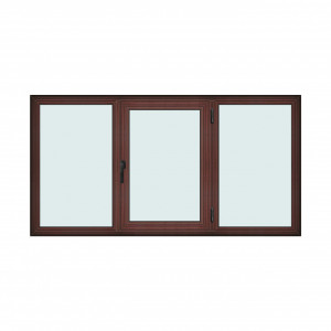 Fereastra 230x120cm, 3 canate, mahon, dreapta si rabatare, Klass, 7cm, 6 camere, 2 garnituri - Img 1