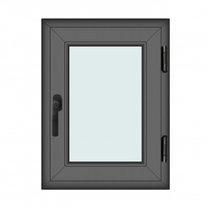 Fereastra 60x80cm, 1 canat, antracit, dreapta si rabatare, Klass, 7cm, 6 camere, 2 garnituri