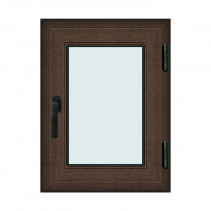 Fereastra 60x80cm, 1 canat, wenge (tabac), dreapta si rabatare, Klass, 7cm, 6 camere, 2 garnituri - Img 1