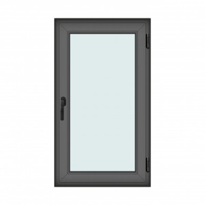Fereastra 80x140cm, 1 canat, antracit, dreapta si rabatare, Klass, 7cm, 6 camere, 2 garnituri