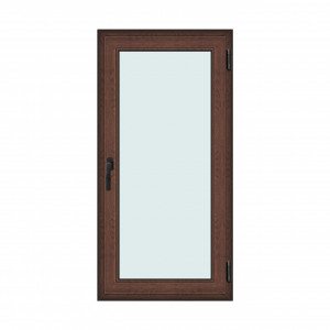 Fereastra 80x160cm, 1 canat, maro, nuc, dreapta si rabatare, Klass, 7cm, 6 camere, 2 garnituri - Img 1