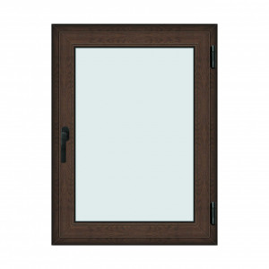 Fereastra 90x120cm, 1 canat, wenge (tabac), dreapta si rabatare, Klass, 7cm, 6 camere, 2 garnituri