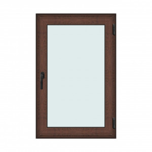 Fereastra 90x140cm, 1 canat, maro, nuc, dreapta si rabatare, Klass, 7cm, 6 camere, 2 garnituri