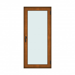 Fereastra 90x200cm, 1 canat, maro, stejar auriu, dreapta si rabatare, Klass, 7cm, 6 camere, 2 garnituri